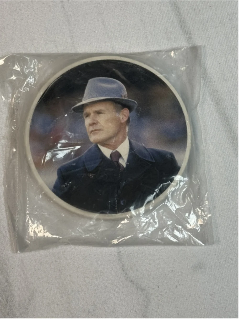 Tom Landry Dallas Cowboys Blank Slate Absorbent Stone Coaster NIP NFL Football